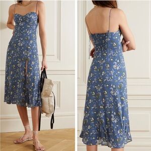 Reformation Juliette Midi High Slit Dress